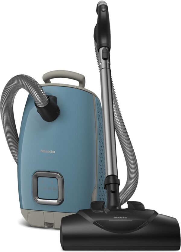 Miele Guard L1 Bagged Canister Vacuum Cleaner with AirClean Filter, Electro Plus Floorhead, AllTeQ Universal Floorhead, LED Display Panel, in Nordic Blue/Space Grey