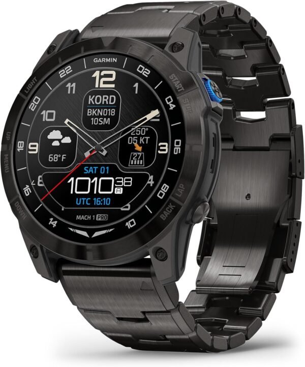 Garmin D2™ Mach 1 Pro, Premium Aviator Smartwatch, Titanium, 51mm