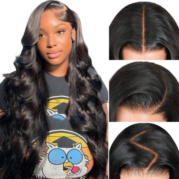 Pizazz 13x6 Body Wave Lace Front Wigs Human Hair Pre Plucked Bleached Knots