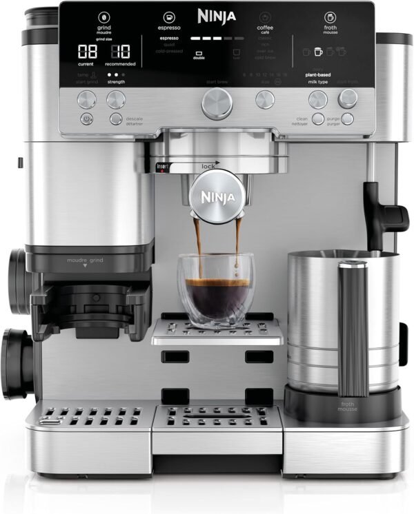 Ninja Luxe Café Premier Espresso, Drip Coffee, Cold Brew, Stainless, ES601C